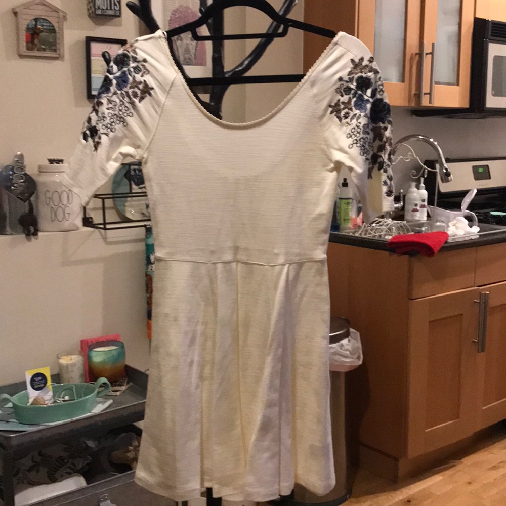 Free People White Fit and Flare
